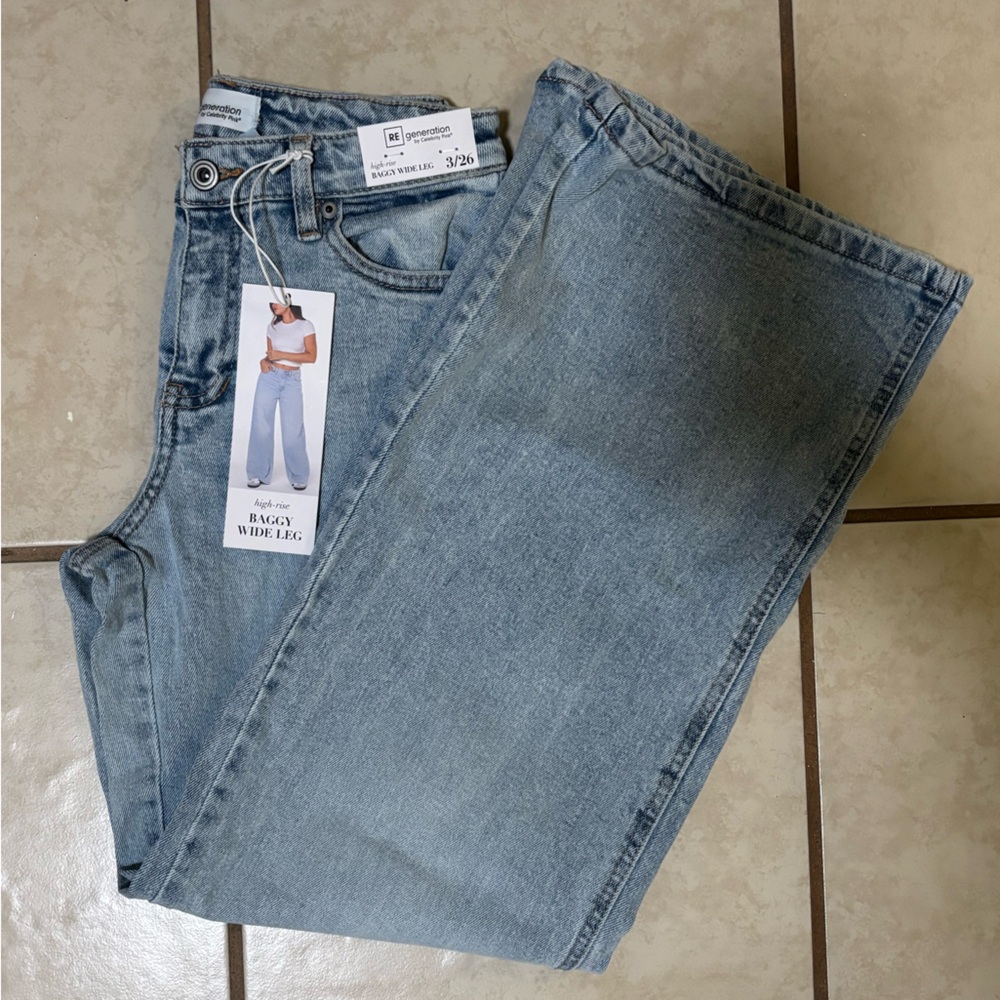 Tilly's Light Blue Flare & Wide Leg Jeans